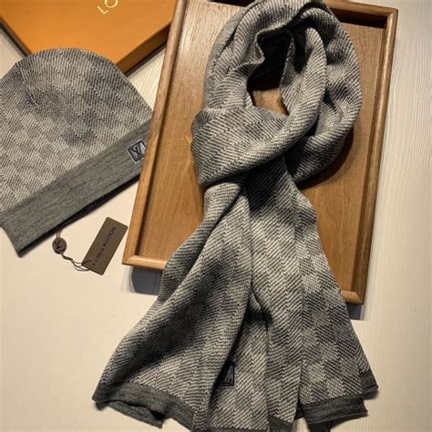 lv benie|louis vuitton beanie and scarf.